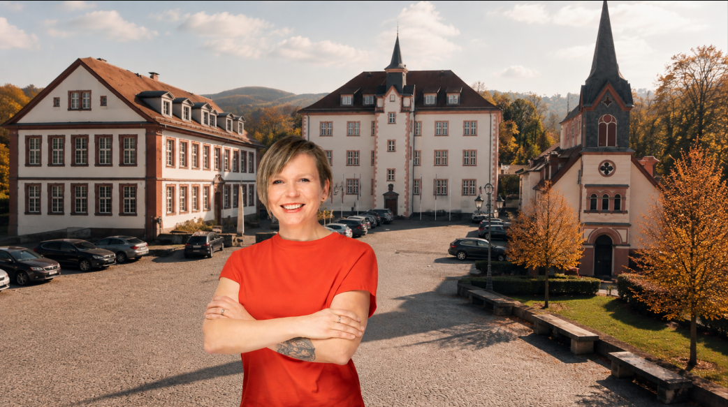 Romy vor Schloss Geisa